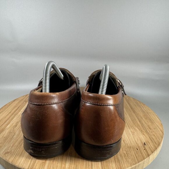 GH Bass Loafers Men’s 10 M Brown Kiltie Buckle Slip On Shoes - Picture 4 of 8